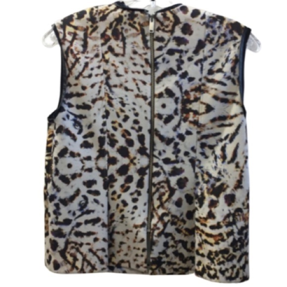 ZARA LEOPARD PRINT SLEEVELESS PEPLUM TOP SIZE Large - Picture 3 of 4